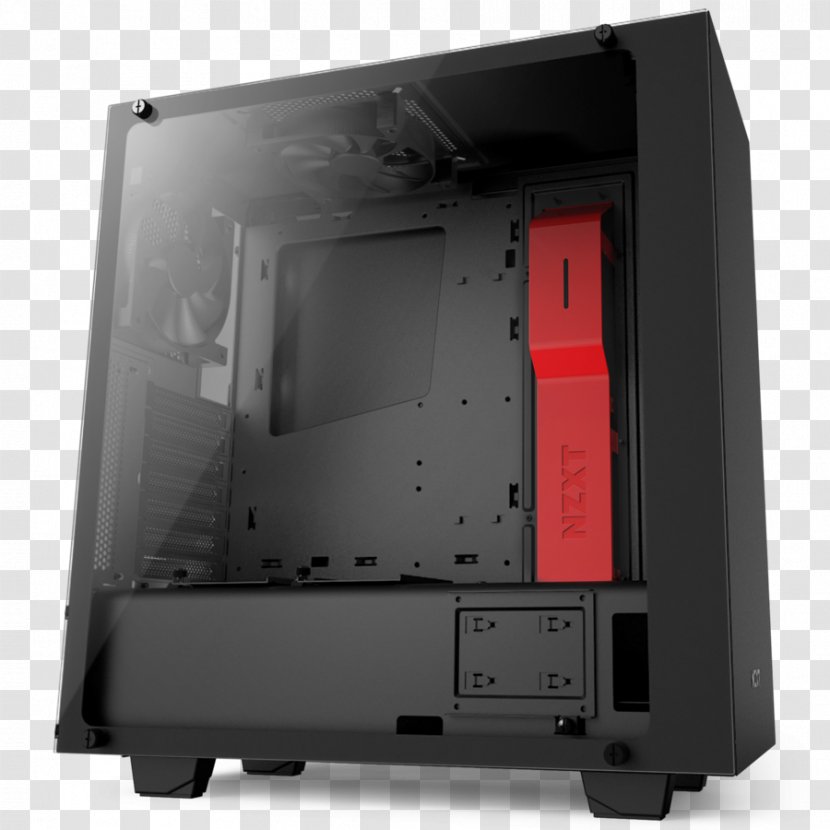 Computer Cases & Housings Nzxt MicroATX Mini-ITX - Black And Red Transparent PNG