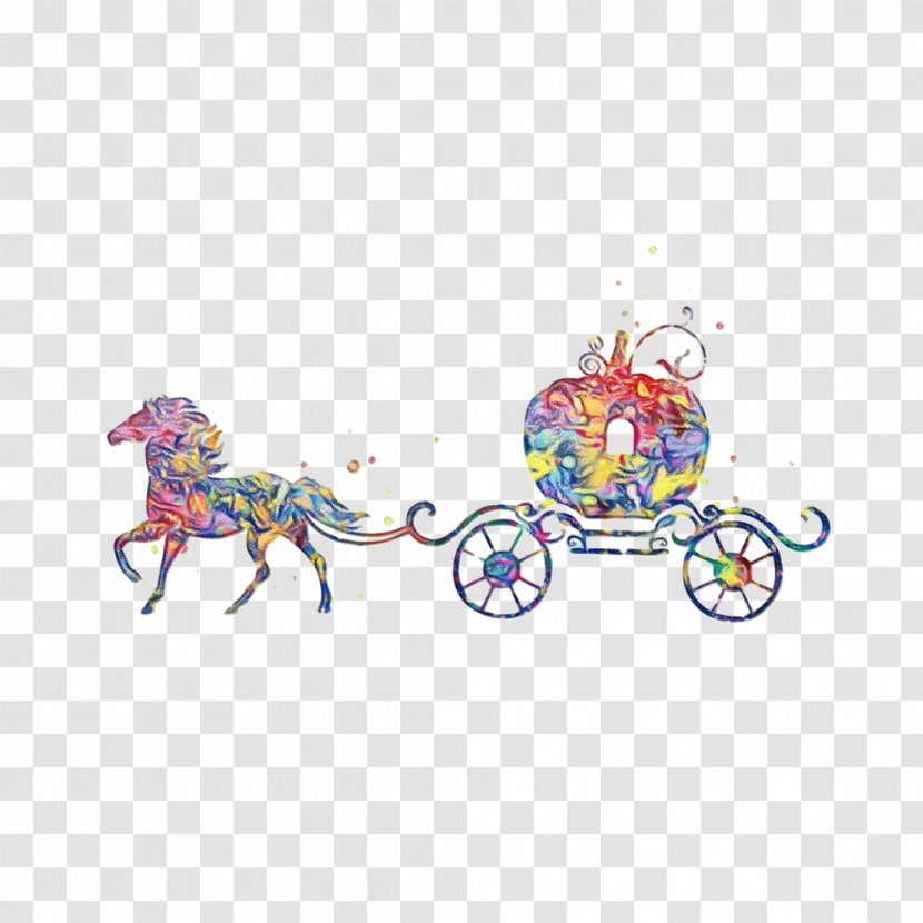 Christmas Watercolor - Character - Animal Figure Cart Transparent PNG