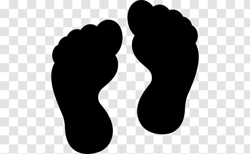 Footprint Paper - Black And White - Human Transparent PNG