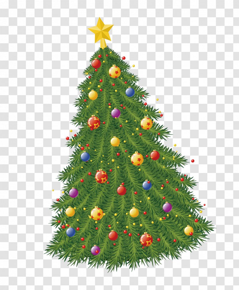 Santa Claus Christmas Tree Ornament Clip Art - Pine - Beautiful Transparent PNG