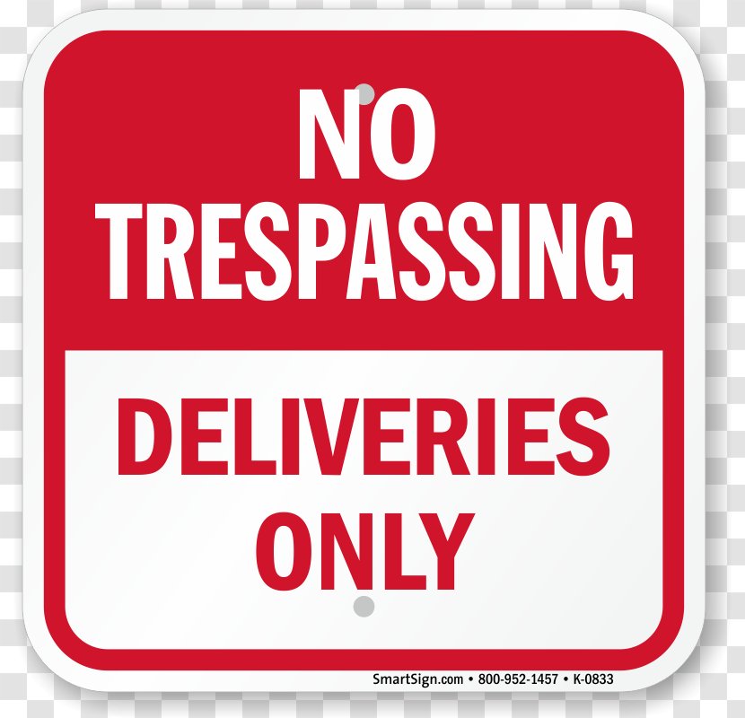 Trespass Property House Security Surveillance - Area - No Parking Transparent PNG