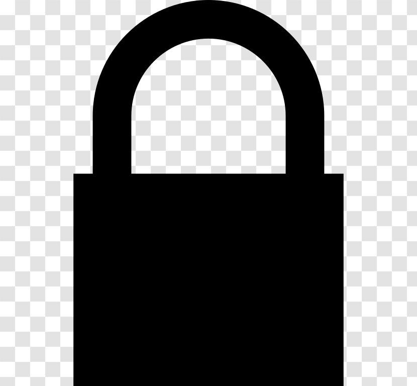Padlock - Security - Black And White Transparent PNG