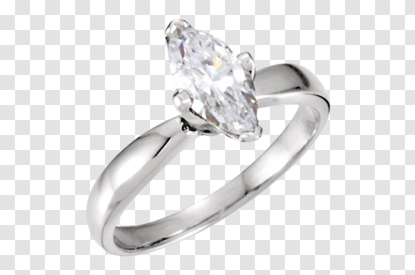 Engagement Ring Solitaire Wedding Diamond - Body Jewellery - Marquise Rings Transparent PNG