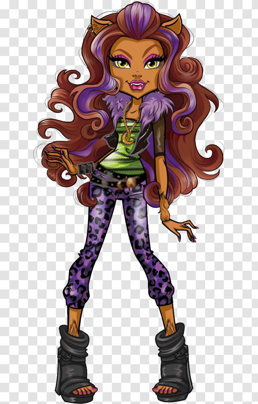 Clawdeen Wolf Frankie Stein Cleo DeNile Gray Monster High - Figurine - Youtube Transparent PNG