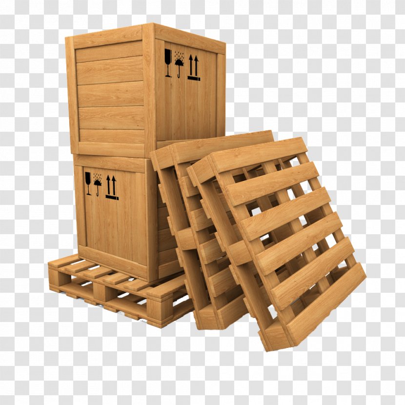 Wooden Box Pallet Cargo Less Than Truckload Shipping - Packaging And Labeling Transparent PNG