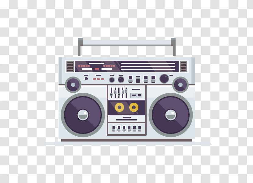 Tape Recorder Boombox Videocassette - Technology - Radio Transparent PNG
