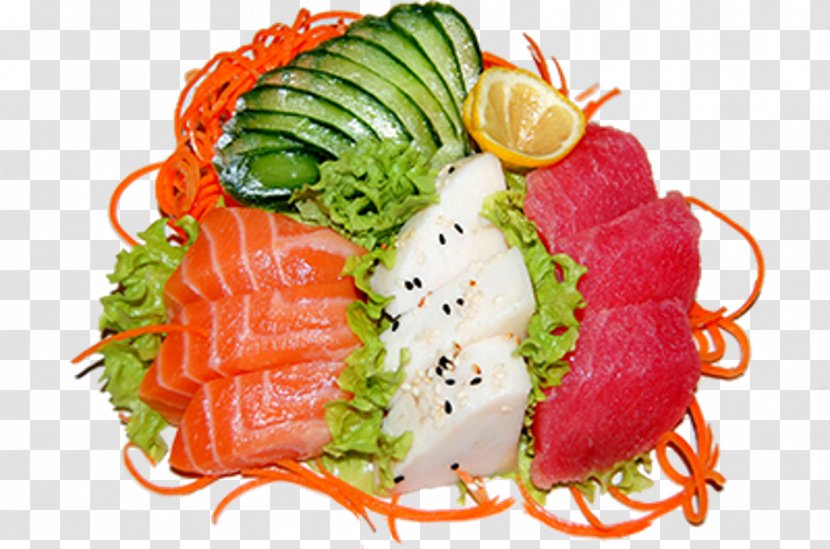 California Roll Sashimi Smoked Salmon Sushi Vegetarian Cuisine Transparent PNG
