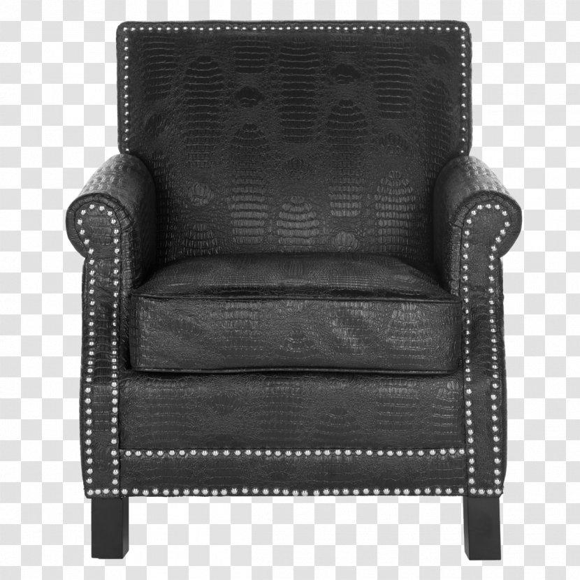 Club Chair Ebony Faux Leather (D8507) Bicast Living Room - Furniture - Pull Buckle Armchair Transparent PNG