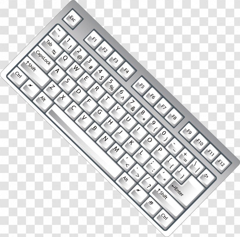 Computer Keyboard Numeric Keypad - Multimedia - White Parts Vector Transparent PNG