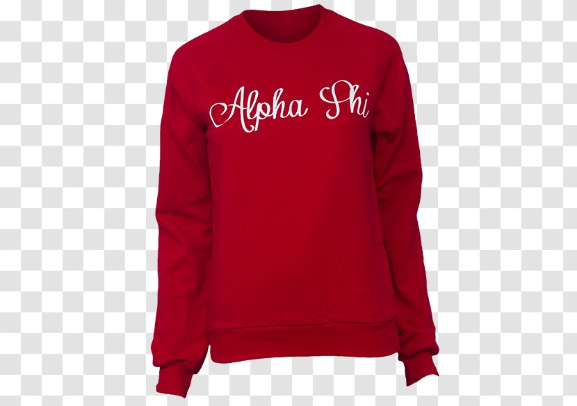 T-shirt Sweater Hoodie Crew Neck Clothing - Bluza - Alpha Phi Transparent PNG