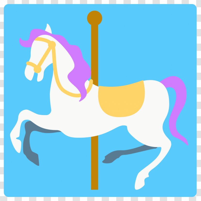 Horse Emoji Carousel Clip Art - Unicode Transparent PNG