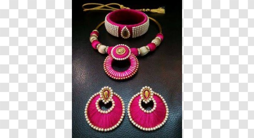 Necklace Earring Jewellery Silk Yarn - Thread Transparent PNG