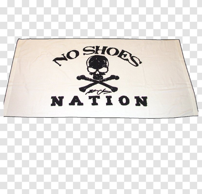 Live In No Shoes Nation Cooler Banner Flag Font - White Towel Transparent PNG
