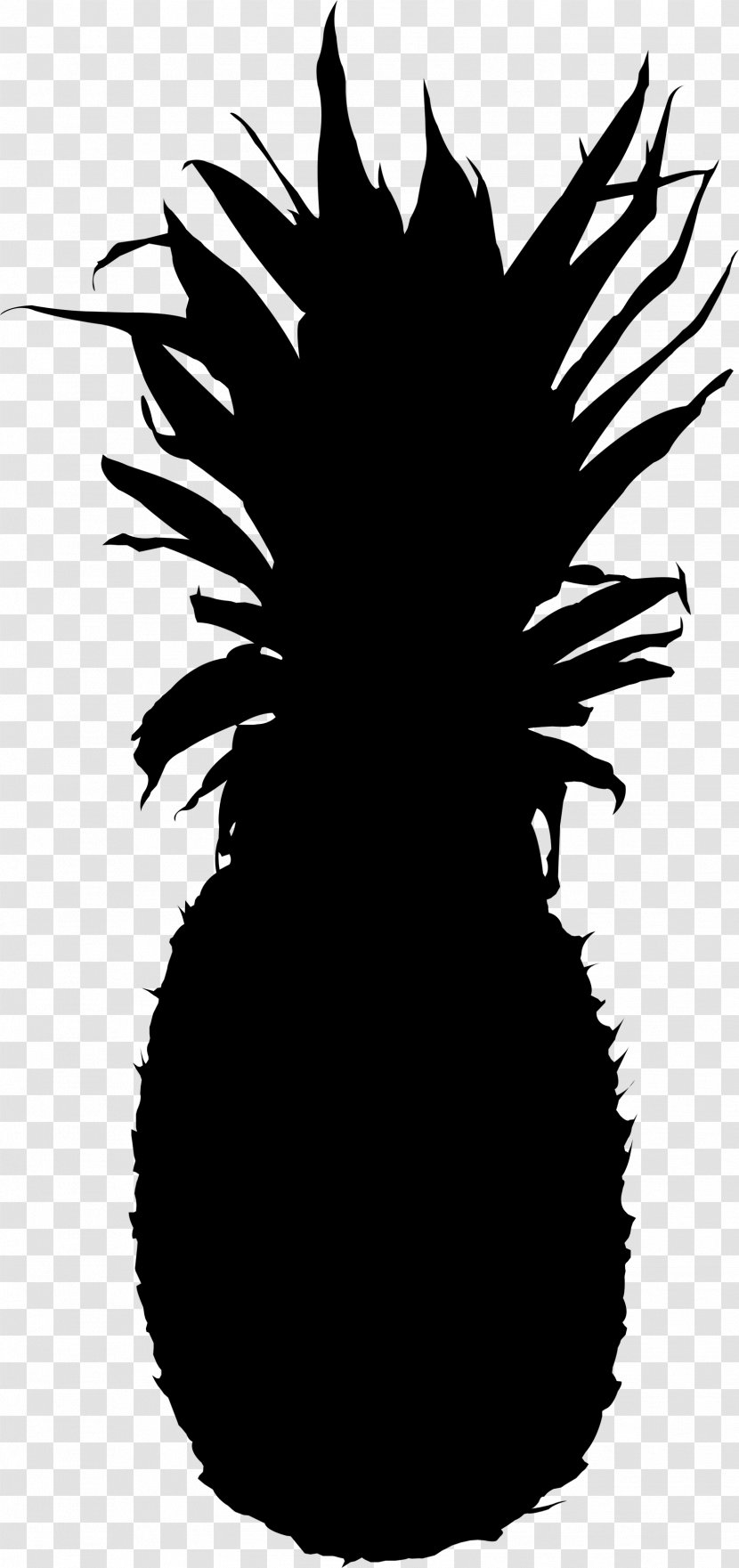 Leaf Clip Art Flower Silhouette Tree - Ananas - Black M Transparent PNG