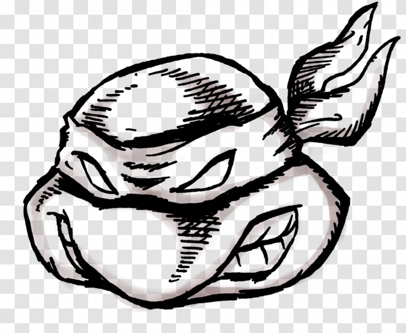 Black And White Leonardo Raphael Drawing Teenage Mutant Ninja Turtles - Flower Transparent PNG