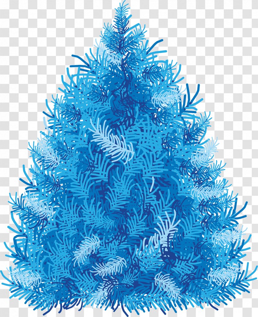 New Year Tree Christmas Ornament - Electric Blue Transparent PNG