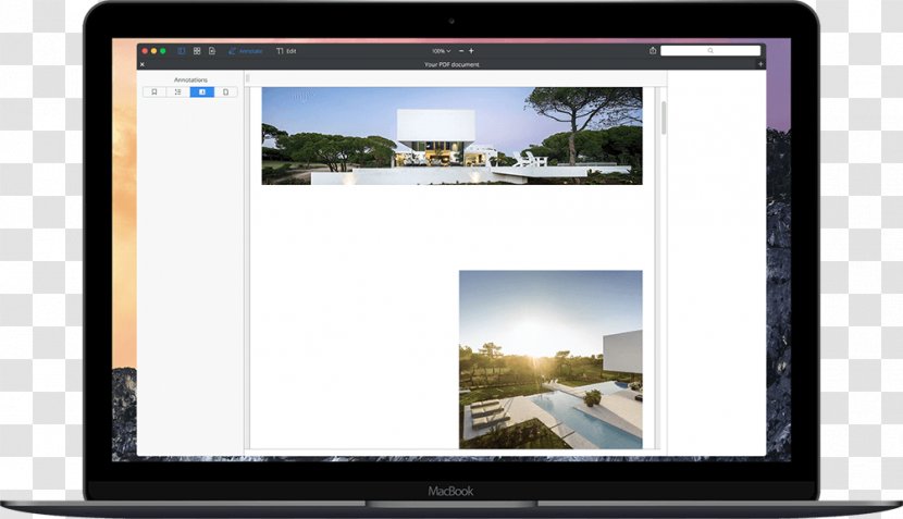 PDF Expert Computer Software MacOS - Screen - Annotation Transparent PNG