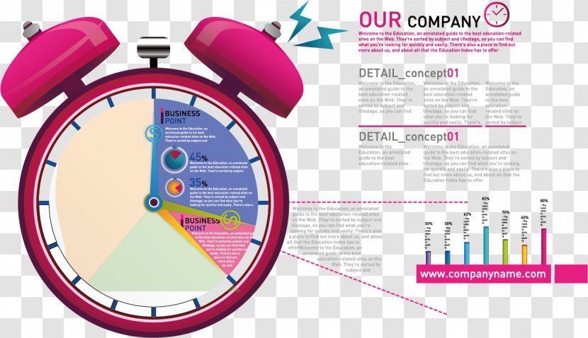 Chart Statistics - Microsoft Powerpoint - Vector Alarm Clock Transparent PNG