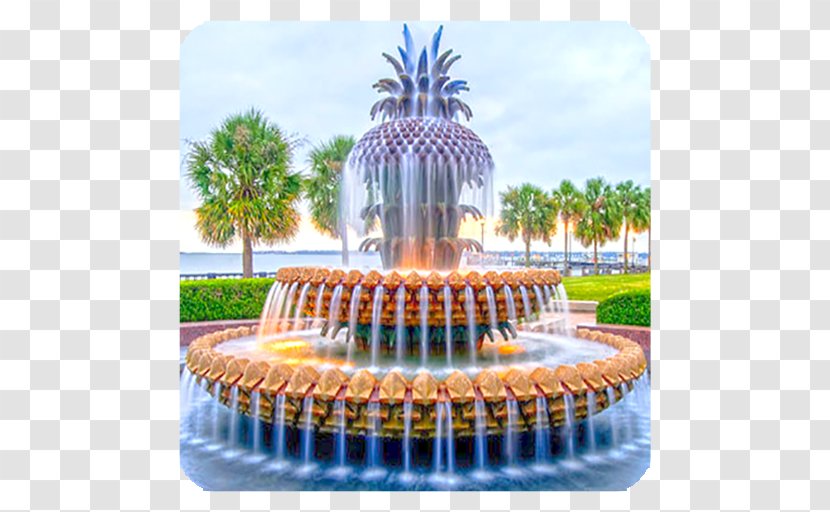 Waterfront Park Pineapple Fountain Android Application Package Photograph - South Carolina - Charleston Transparent PNG