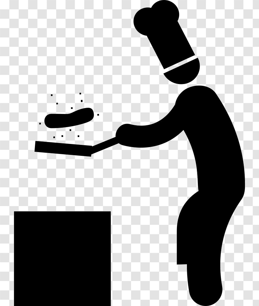 Chef Cooking Mama Frying - Monochrome Photography Transparent PNG