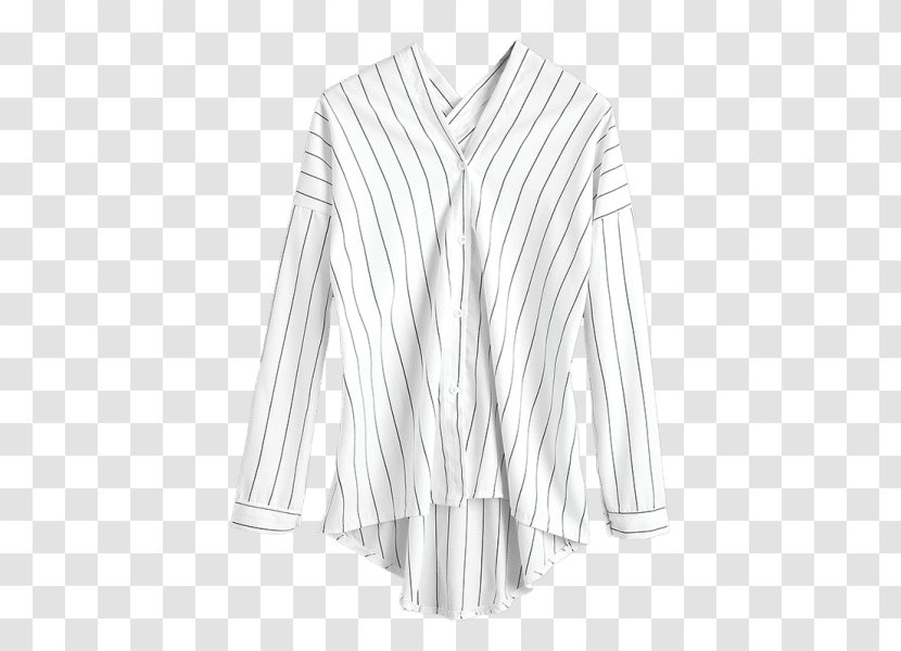 Blouse Clothes Hanger Collar Sleeve White - Dress Transparent PNG