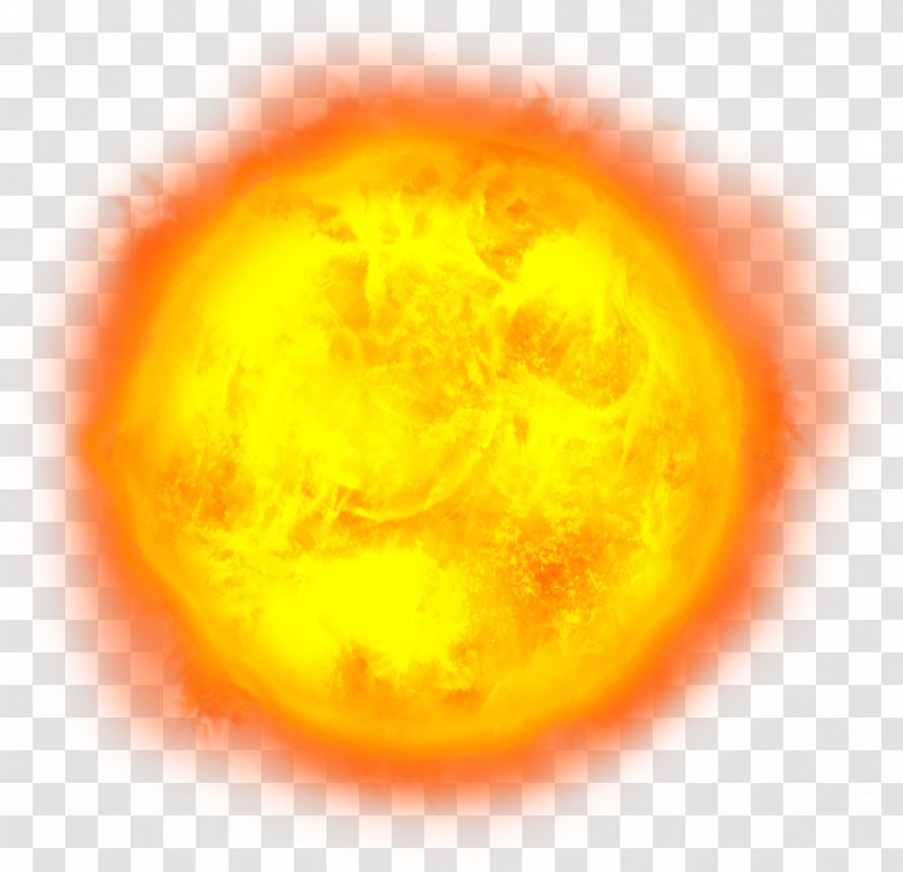 Solar System Background - Sun - Orange Yellow Transparent PNG