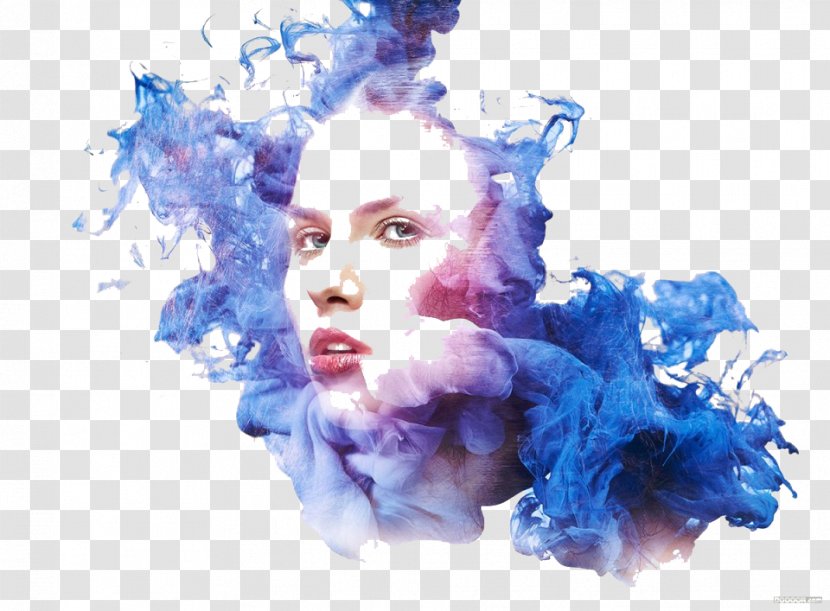 Adobe Systems Photography Software - Beauty - Blue Water Mist Beautiful Illustration Transparent PNG