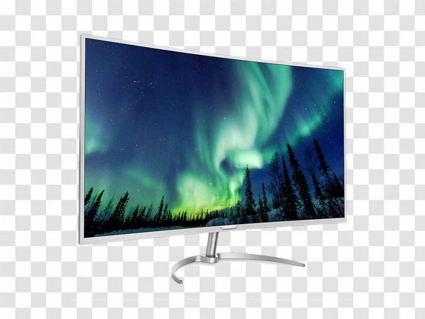 Computer Monitors 4K Resolution Philips Brilliance BDM-37UW LED-backlit LCD Liquid-crystal Display - Top View Transparent PNG