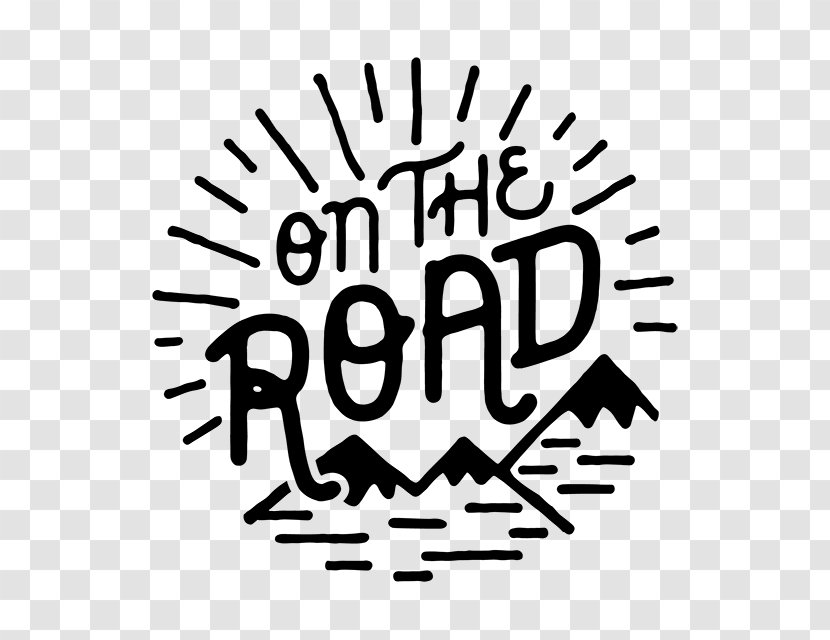On The Road Logo Art - Of Nbc - Black And White Transparent PNG