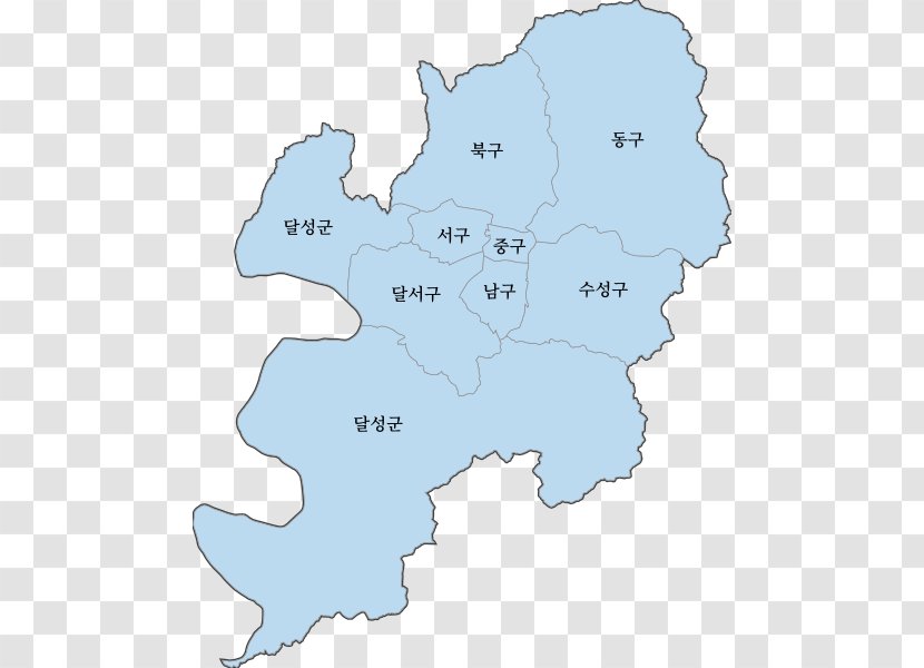 Seoul Daegu Metropolitan City Of South Korea Administrative Division Teukbyeolsi - Map - Circuit Transparent PNG