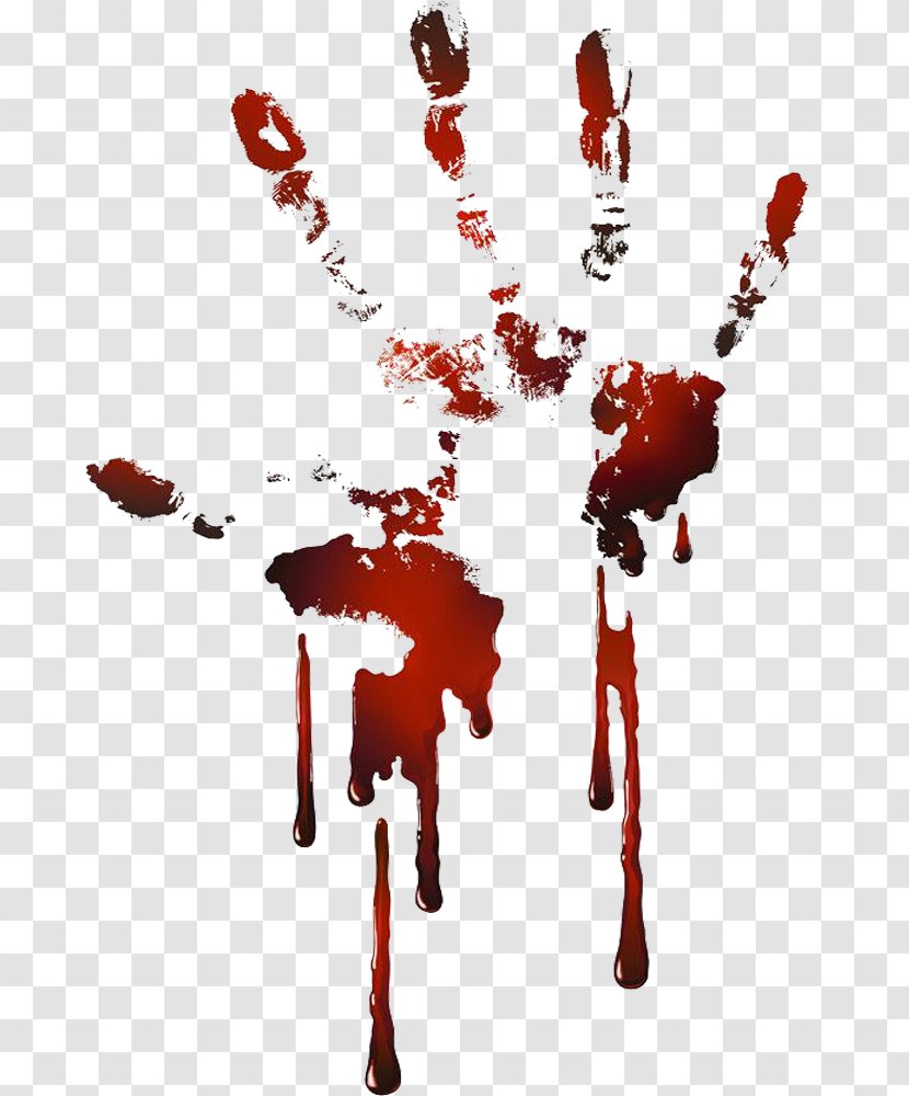 Blood Hand Royalty-free Clip Art - Heart - Palm Print Transparent PNG