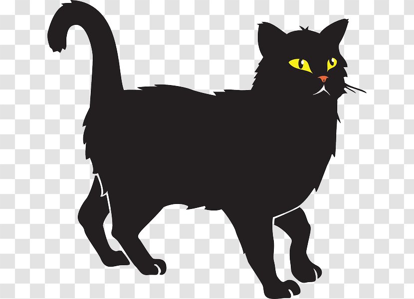 Black Cat Cheshire Clip Art - Small To Medium Sized Cats Transparent PNG