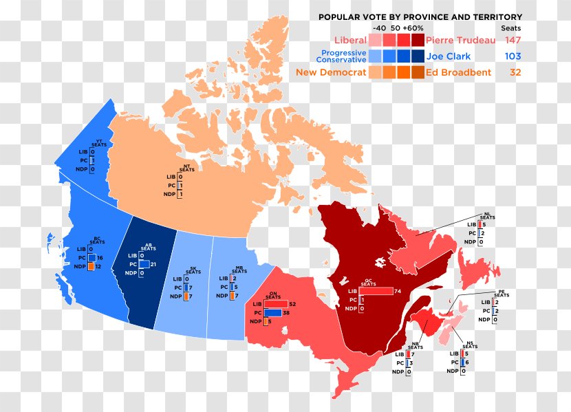 Canada Canadian Federal Election, 1980 1993 1958 Map - Election Transparent PNG