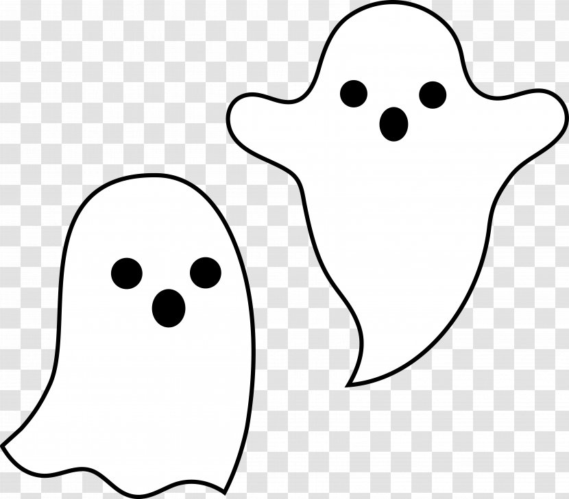 Casper Ghost Halloween Black And White Clip Art - Watercolor Transparent PNG