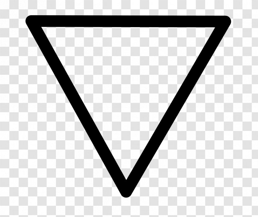 Alchemical Symbol Water Classical Element Earth - Astrology - Inverted Triangle Transparent PNG
