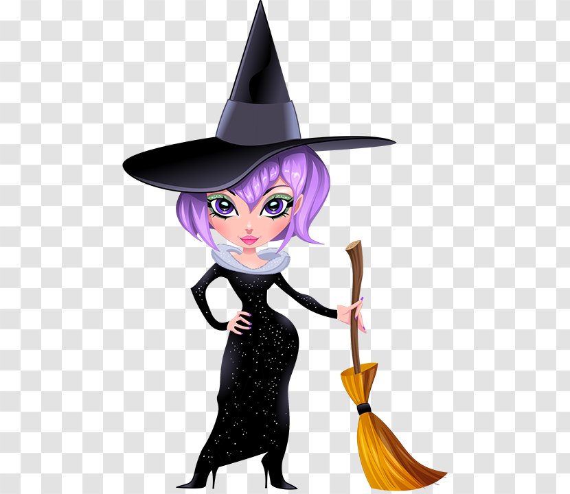 Witchcraft Halloween Clip Art - Purple Transparent PNG