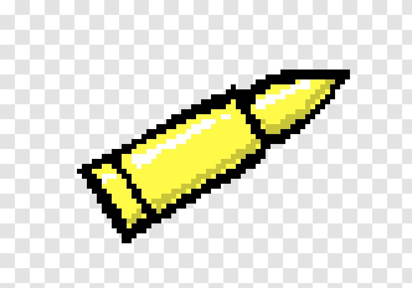 Pixel Art Bullet - Picsart Photo Studio - Yellow Transparent PNG