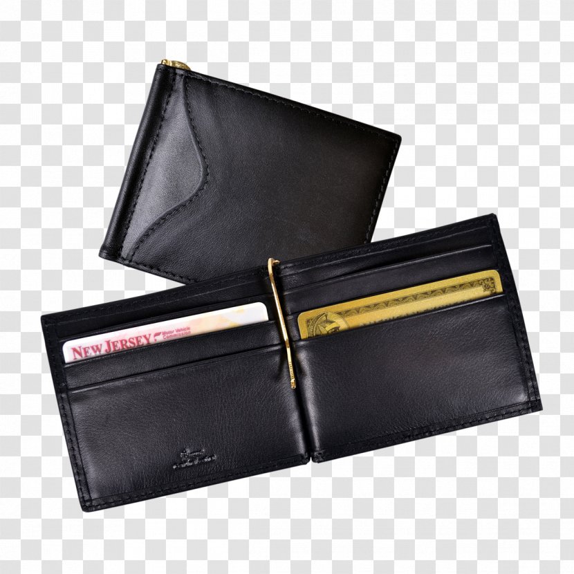 Money Clip Wallet Leather Pocket Credit Card - Genuine Transparent PNG