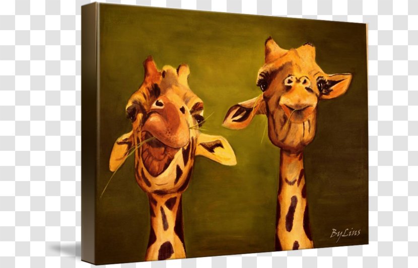 Watercolor Painting Gallery Wrap Canvas Art - Wall - Giraffe Transparent PNG