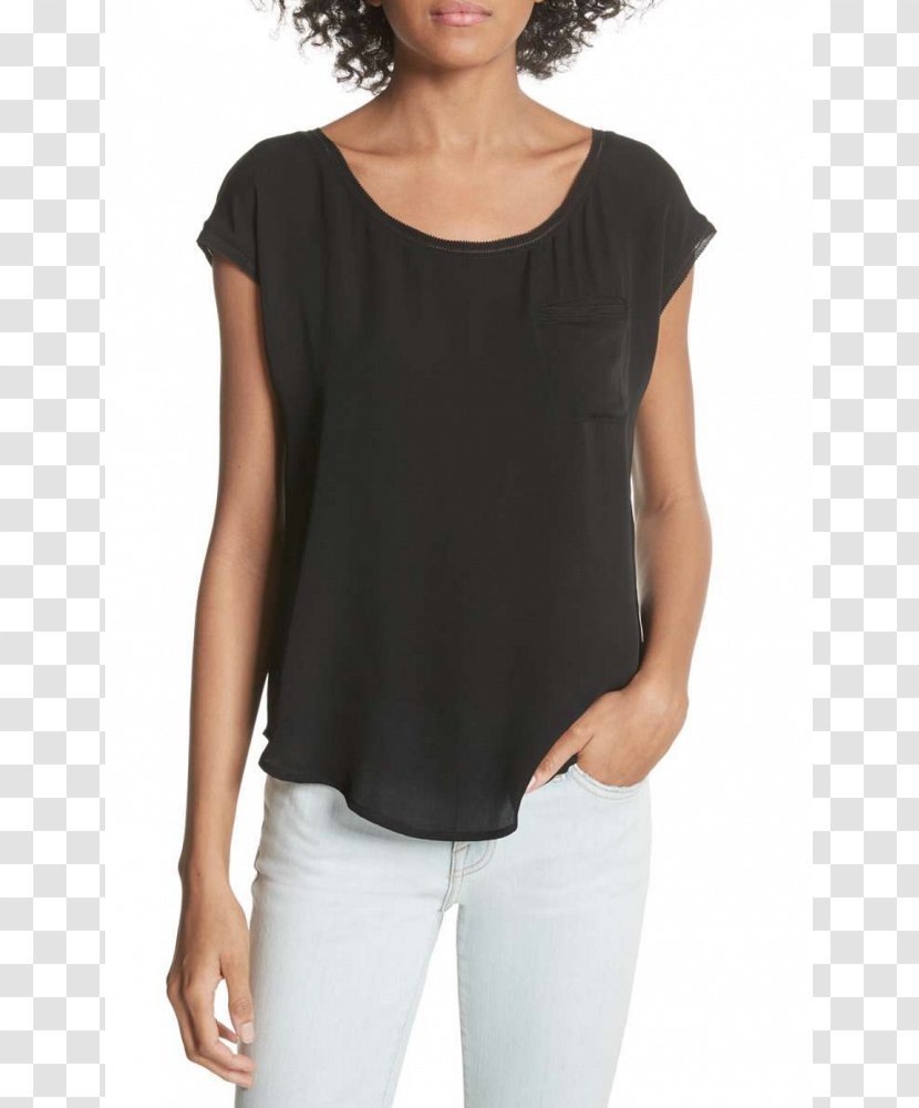 T-shirt Sleeve Blouse Polo Shirt - Neckline Transparent PNG