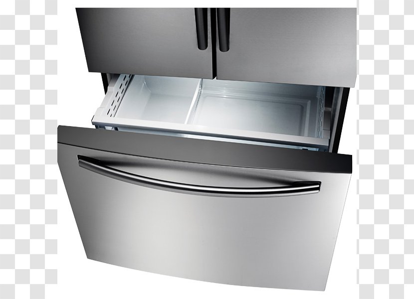Refrigerator Window Door Ice Makers Samsung - Kitchen Appliance Transparent PNG