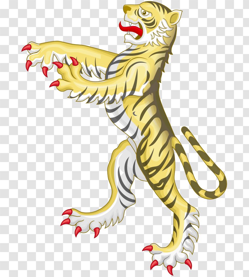 Tiger Heraldry Coat Of Arms Crest Supporter - Artwork Transparent PNG