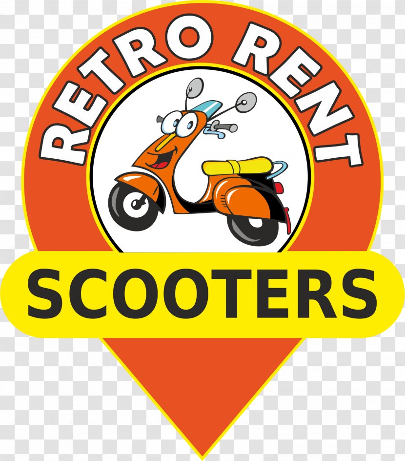 Clip Art Logo Brand Scooter Product - Retro Transparent PNG
