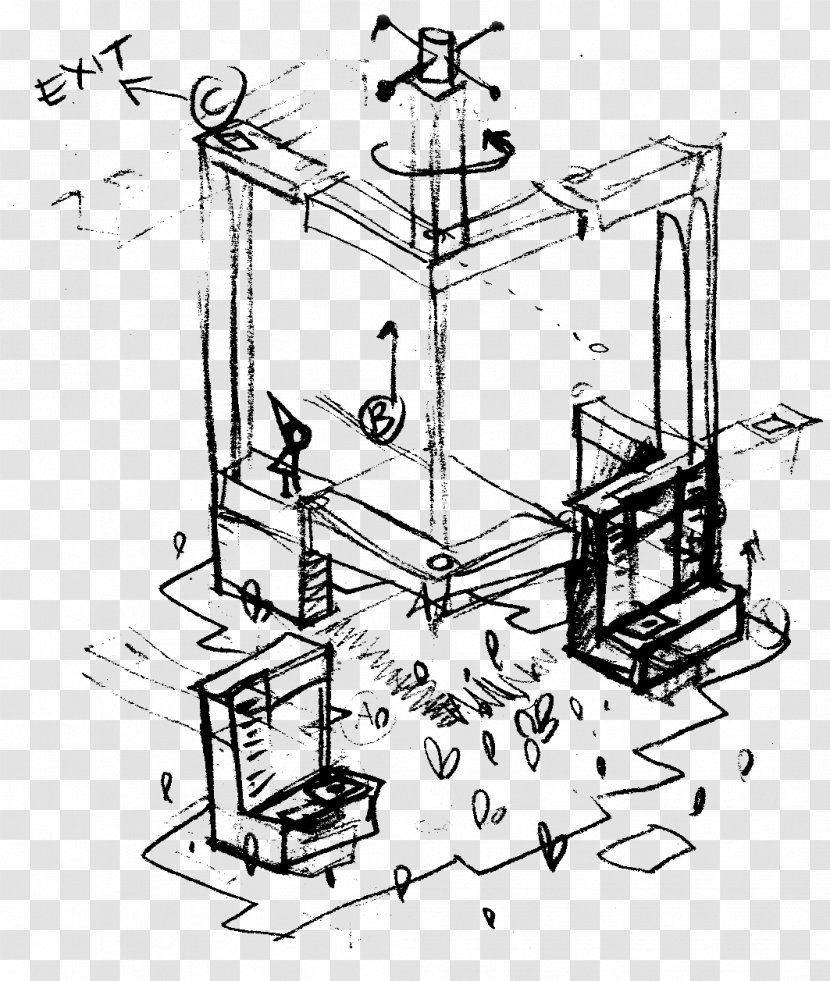 Monument Valley Video Game Sketch - Engineering Transparent PNG