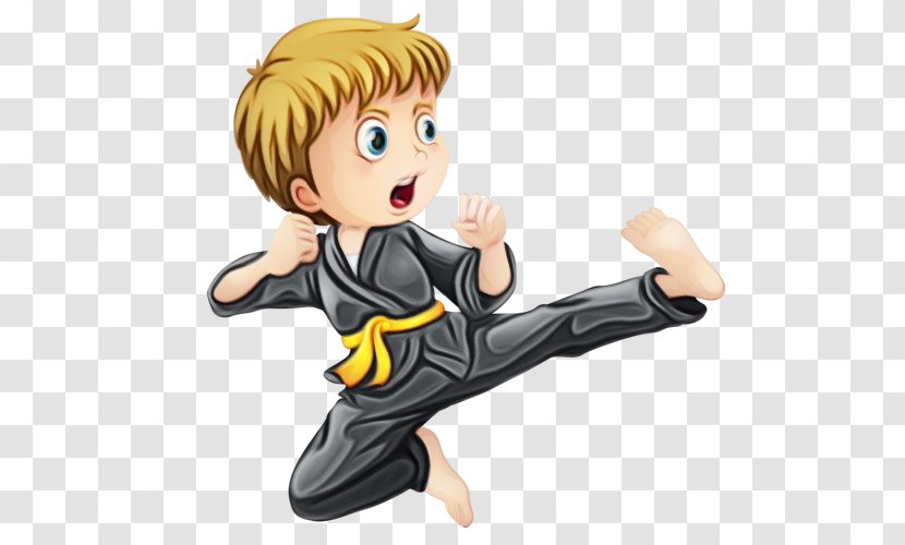 Cartoon Kick Karate Kung Fu Taekwondo - Zui Quan - Strike Japanese Martial Arts Transparent PNG