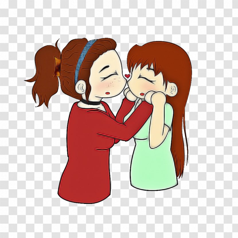 Cartoon Interaction Love Cheek Gesture - Animation Transparent PNG