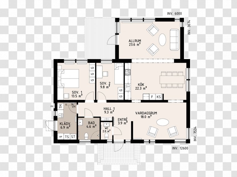 Floor Plan House Living Room Kitchen Family - Square Meter Transparent PNG