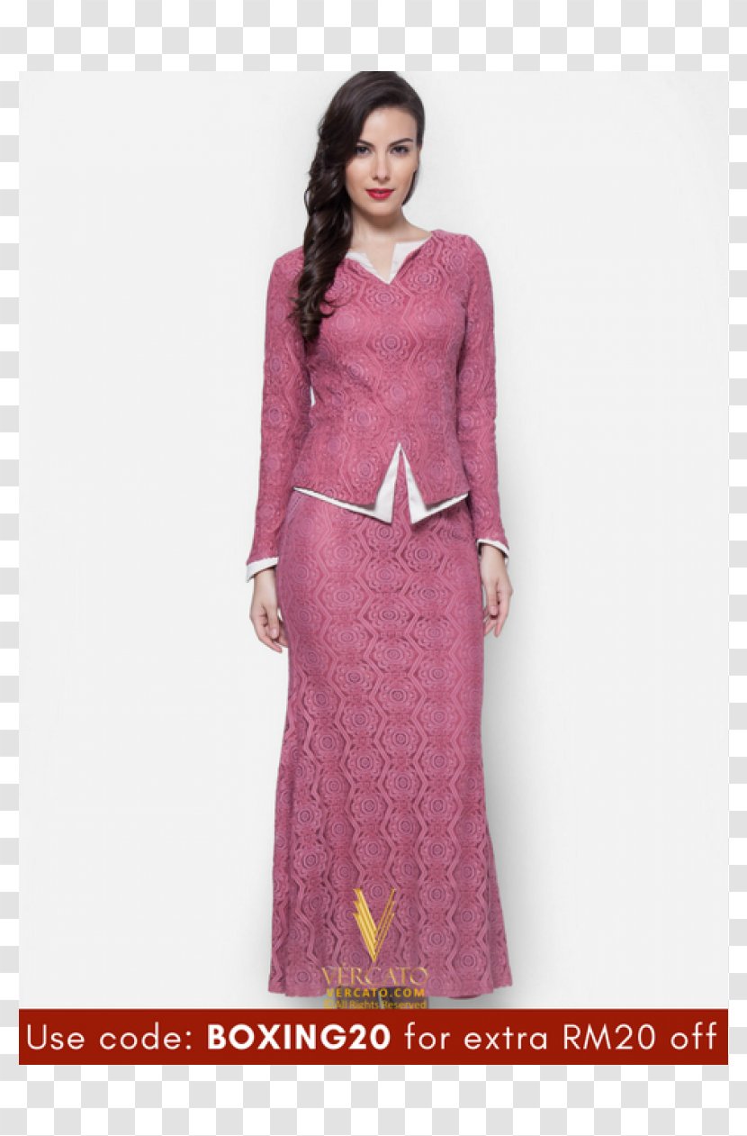 Baju Kurung Kebaya Gown Fashion Chiffon - Vercato Designer Muslimah Wear - Dress Transparent PNG