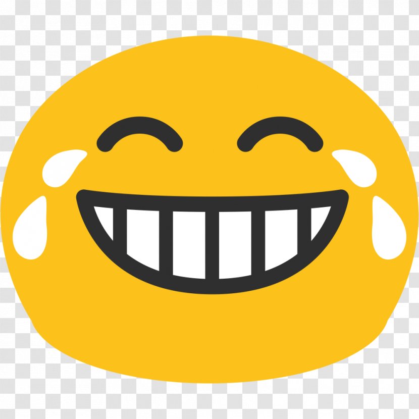 Face With Tears Of Joy Emoji Android Nougat Marshmallow - Yellow Transparent PNG