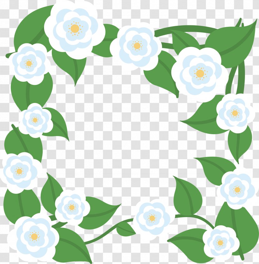 Japanese Camellia Euclidean Vector Adobe Illustrator - Pattern - Beautiful White Transparent PNG